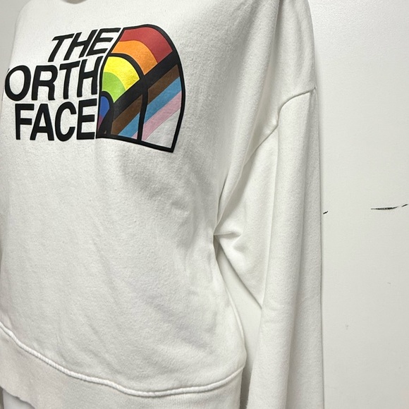 The North Face White Hoodie with Multicolor Logo - Picture 4 of 10
